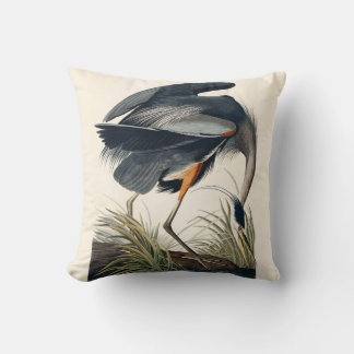 Audubon Great Blue Heron 1834 Plate CCXI Kissen