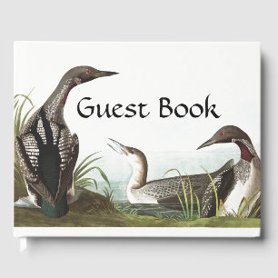 Audubon Loon Diver Birds Wildlife Guest Book Gästebuch