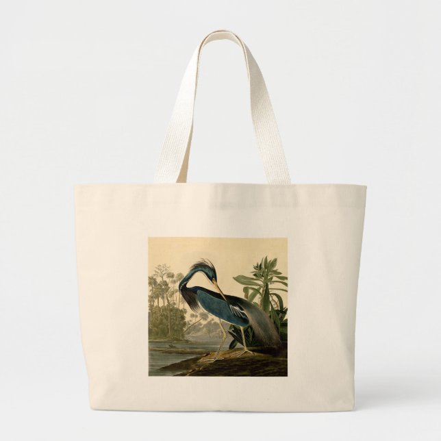 Audubon Louisiana Heron Birds America Art Jumbo Stoffbeutel (Vorne)