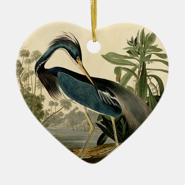 Audubon Louisiana Heron Birds America Art Keramikornament (Vorne)