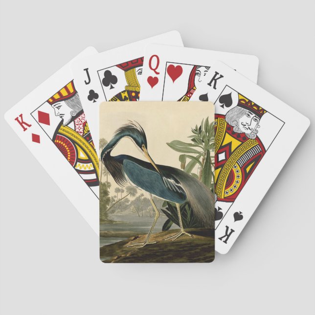 Audubon Louisiana Heron Birds America Art Spielkarten (Rückseite)