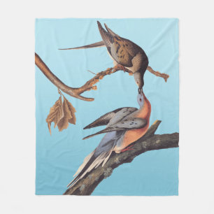 Audubon-Paar Kissing-Passagiertauben Fleecedecke