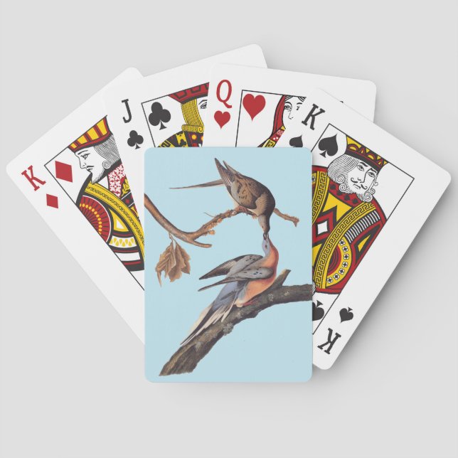 Audubon-Paar Kissing-Passagiertauben Spielkarten (Rückseite)