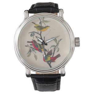 Audubon Painted Bunting Bird Wildlife Armbanduhr