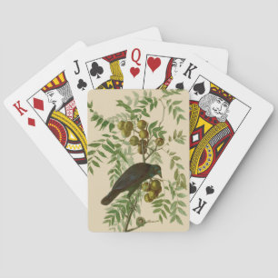Audubon Purple Grackle Vogel Druck Vintage Botanik Spielkarten