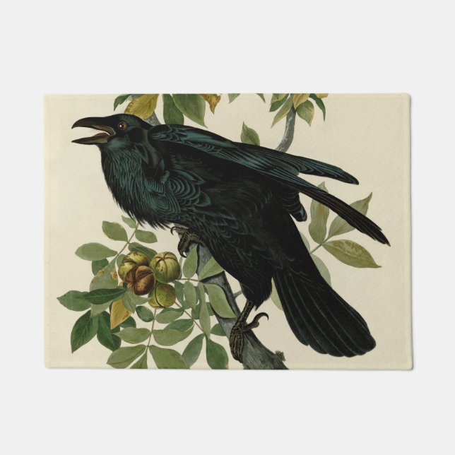 Audubon Raven Bird Classic Artwork Fußmatte (Vorderseite)