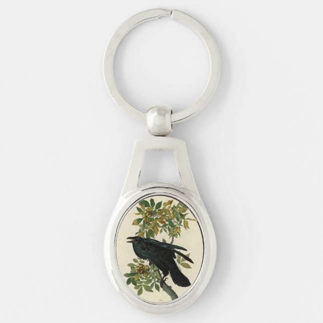 Audubon Raven Bird Classic Artwork Schlüsselanhänger (Vorderseite)