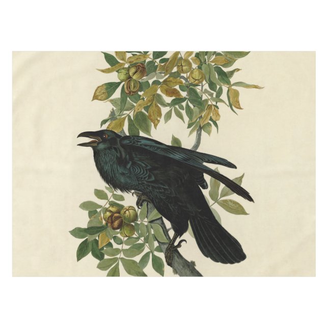 Audubon Raven Bird Classic Artwork Tischdecke (Vorderseite (Horizontal))