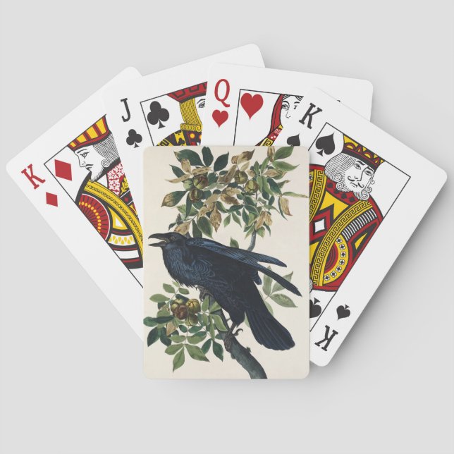 Audubon Raven Bird Klassische Malerei Spielkarten (Rückseite)