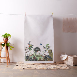 Audubon Reiher-Drossel-Vogel-Tier-Gewebe Stoff