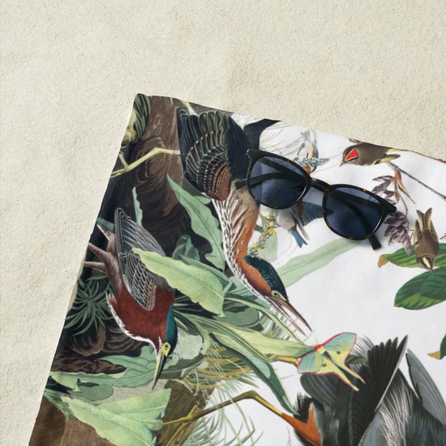 Audubon Reiher-Vogel-Tier-Blumenbadetuch Strandtuch (Beispiel)