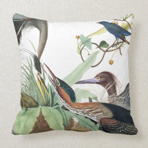 Audubon Reiher-Vogel-Tier-TierWurfs-Kissen Kissen