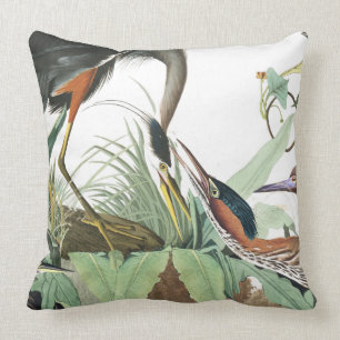 Audubon Reiher-Vogel-Tier-TierWurfs-Kissen Kissen