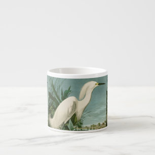 Audubon Schneereiher Weißer Reiher Vogel Vogelbeob Espressotasse