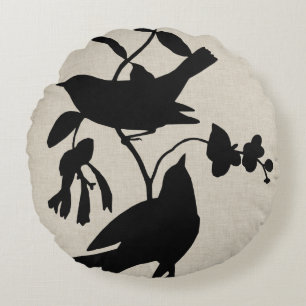 Audubon Silhouette IV Rundes Kissen