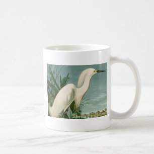 Audubon Snowy Heron White Egret Bird Vogelbeobacht Kaffeetasse