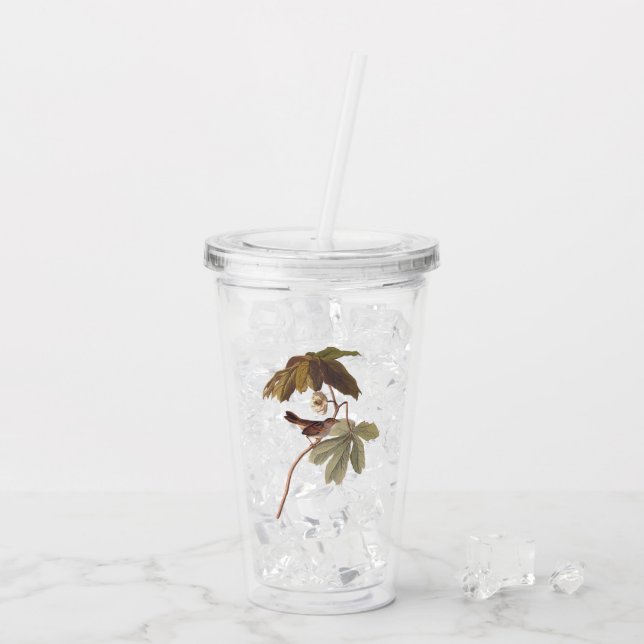 Audubon Swamp Sparrow Bird on Wild Mandrake Acryltrinkbecher (Rückseite Ice)