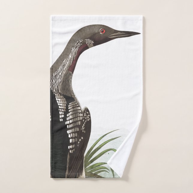 Audubon Taucher-/Loon-Vogel-Tier-Bad-Tuch-Set Badhandtuch Set (Handtuch)