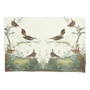 Audubon Zaunkönig-Vogel-Tier-Tier-Kissenbezug Kissenbezug