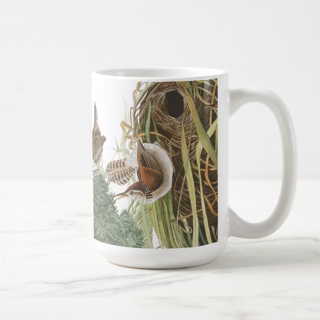 Audubon Zaunkönig-Vogel-Tier-Tier-Nest-Tasse Kaffeetasse (Rechts)
