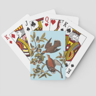 Audubon Zenaida Dove mit Blume Spielkarten