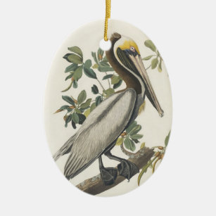 Audubons Brown-Pelikan Keramikornament