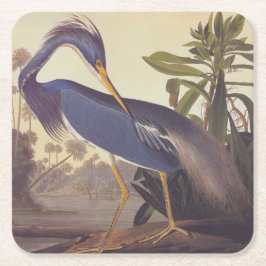 Audubon's Louisiana Heron oder Trikolore Heron Rechteckiger Pappuntersetzer