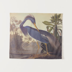 Audubon's Louisiana Heron oder Trikolore Heron Wandteppich