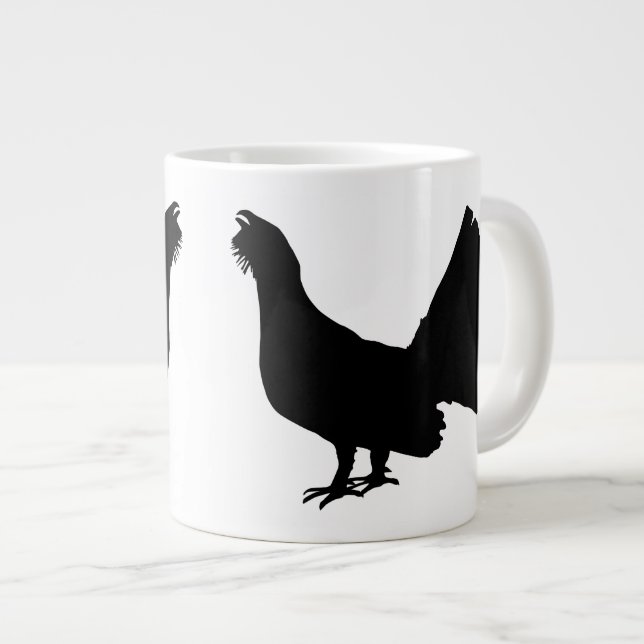 Auerhuhn Jumbo-Tasse (Vorderseite Rechts)