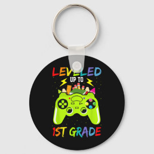 Auf 1. Klasse Gamer zurück zur Schule Erstklässler Schlüsselanhänger