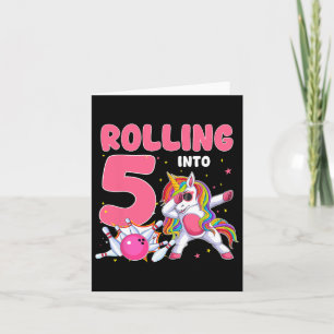 Auf 5. Geburtstag einhorn Bowling 5 Jahr Karte