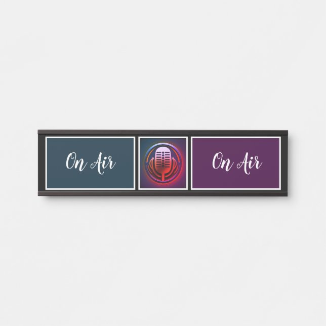Auf Air Podcaster, Retro-Podcast Türschild (Vorderseite )