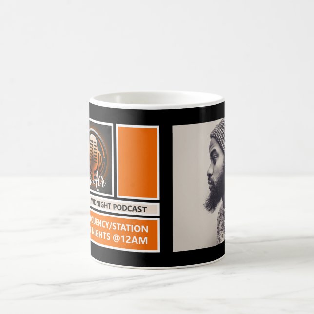 Auf Air Podcaster, Retro Podcast Werbung Kaffeetasse (Mittel)