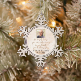 Auf Angel's Wings Foto Snowflake Ornament
