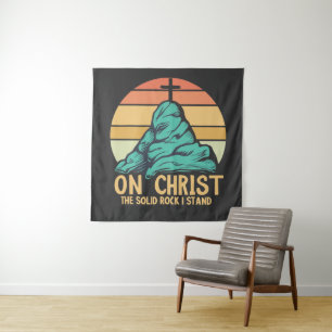 Auf Christus der solide Felsen stehe ich Wandteppich