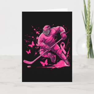 (auf Ck) Eishockey-Brustkrebs-Bewusstsein Spieler Karte