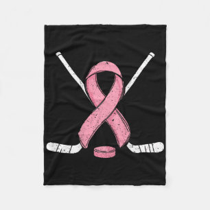 (auf Ck) Eishockey-Brustkrebsmonat Rosa Band Fleecedecke