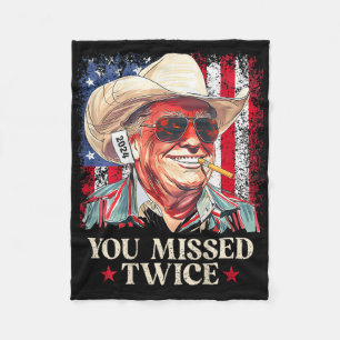(auf Ck) Sie verfehlten zweimal Western Cowboy Tru Fleecedecke