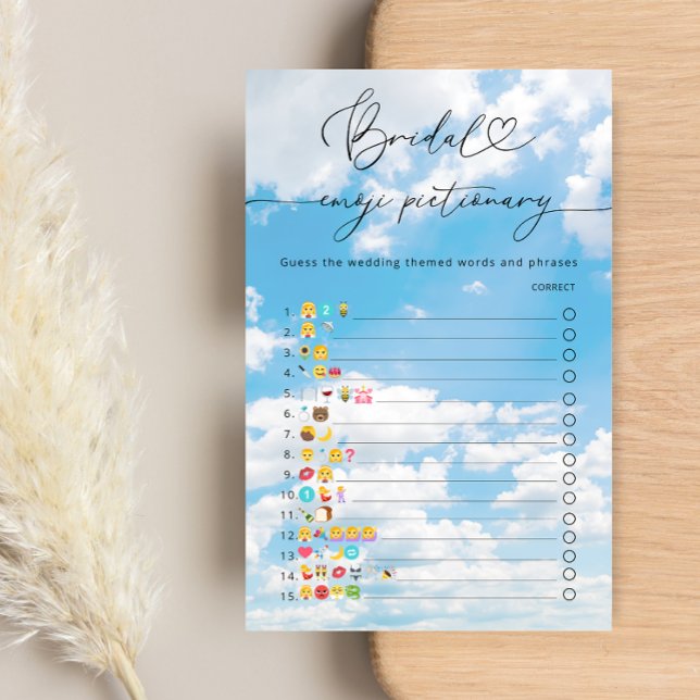 Auf Cloud 9 Brautparty Emoji Pictionary Game (Von Creator hochgeladen)