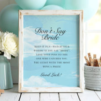 Auf Cloud 9 Brautparty Sage kein Bride Game