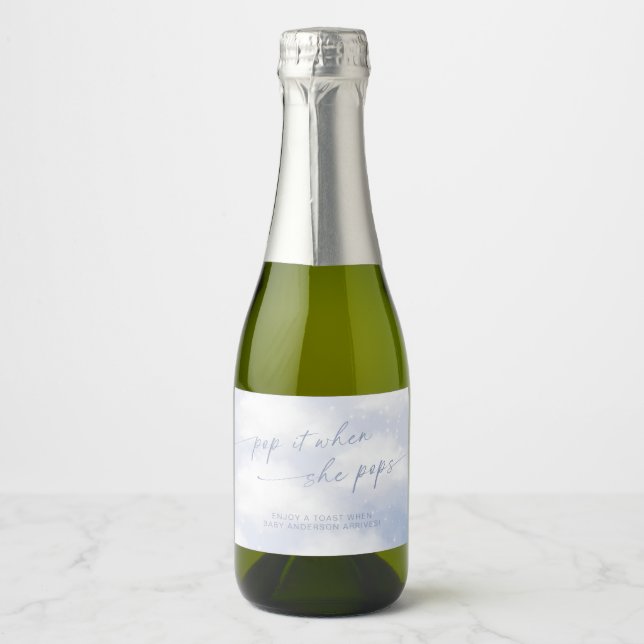 Auf Cloud 9 Pop It When She Pops Baby Shower (Vorderseite)