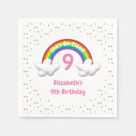 Auf Cloud 9! Rainbow Birthday Serviette