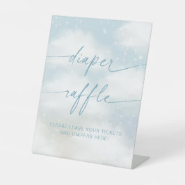 Auf Cloud 9 Windeln lebhaftes Blau Sockelschild