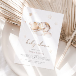 Auf Cloud Baby Dusche können wir Teddy Bear frühze Einladung