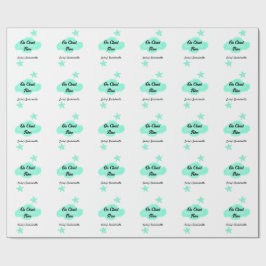 Auf Cloud neun pastellgrünen Wolken Stern Bachelor Geschenkpapier