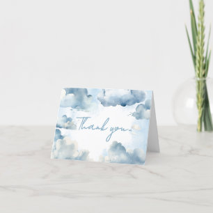 Auf Cloud Nine Baby ShowParty Dankeskarte