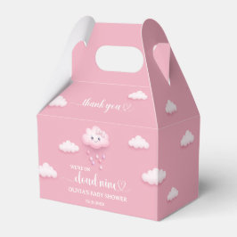 Auf Cloud Nine Modern Pink Baby Dusche Geschenkschachtel