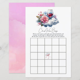 Auf Cloud Wine Brautparty Bingo Game