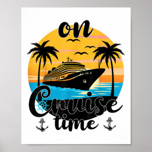 Auf Cruise Time Beach Sommerferien Matching Fami Poster