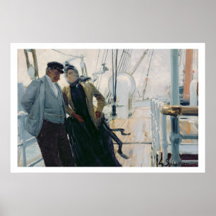 Auf Deck (Öl auf Leinwand) Poster